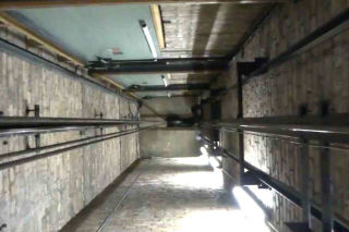 How to remove water damage from a lift well elevator shaft